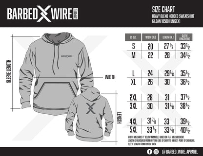 Barbed Wire Apparel All Day Kraken Workout Black & White Hoodie