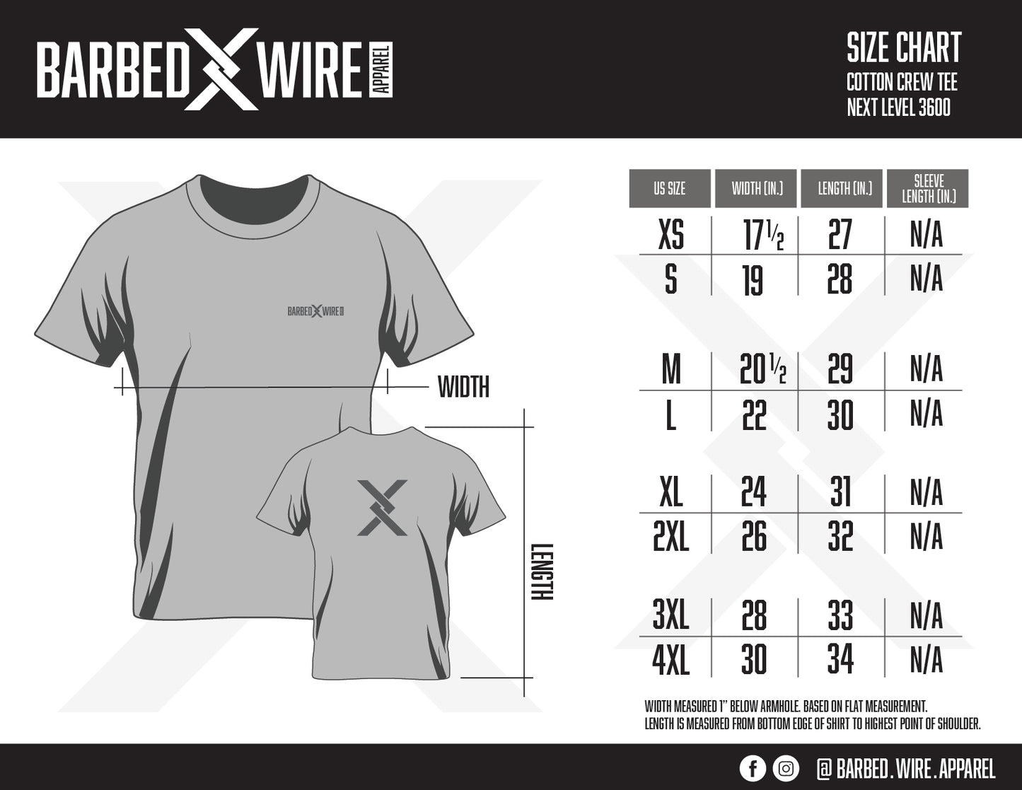 Barbed Wire Apparel All Day Kraken Workout Black & White T-Shirt