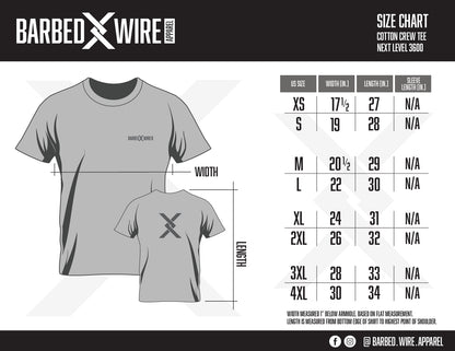 Barbed Wire Apparel All Day Kraken Workout Black & White T-Shirt